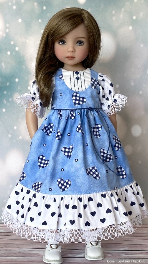 Платье с сердечками для кукол Little Darling Дианны Эффнер