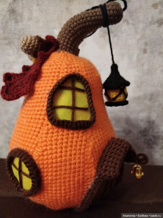 Вязаная тыква домик — Авторские игрушки (фото 2)