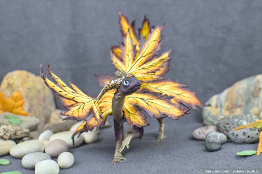Яркий кленовый дракон — Авторские игрушки (фото 4)