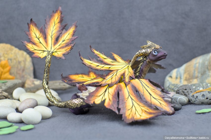 Яркий кленовый дракон — Авторские игрушки (фото 7)