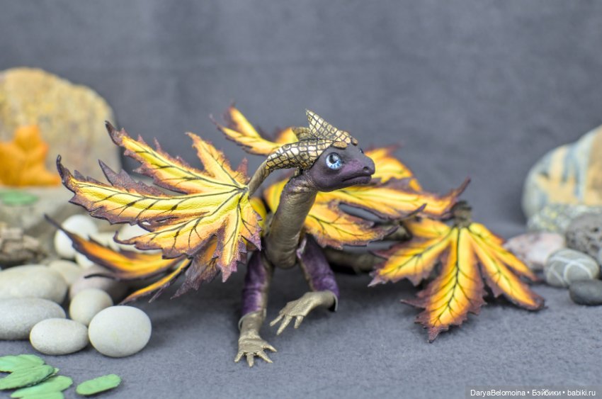 Яркий кленовый дракон — Авторские игрушки (фото 8)