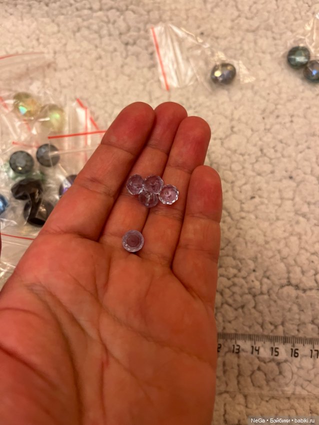 Куча крупных бусин Циркон для украшений куклам