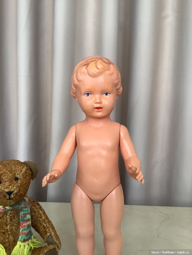 Маленькая антикварная кукла Schildkrot -Германия,50-е годы (фото 2)