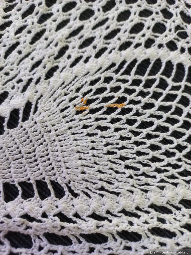 Салфетка круглая вязанная из хлопка (фото 6)