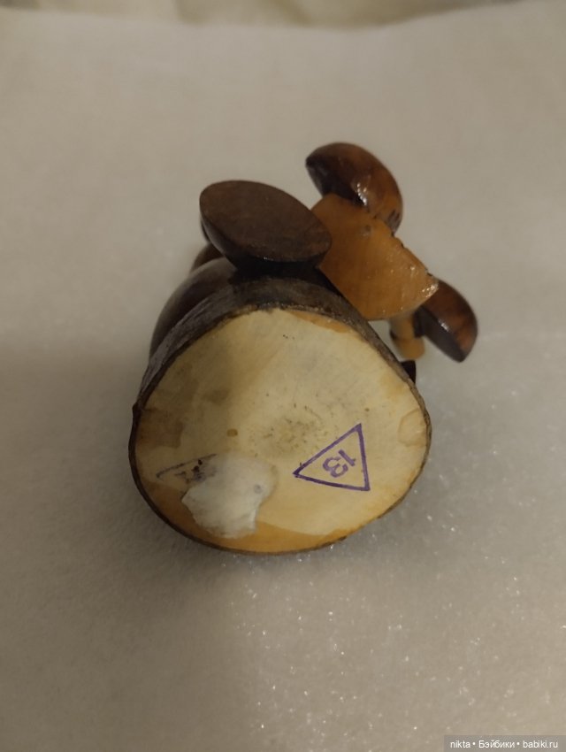 Деревянная игрушка СССР Медведь музыкант, с балалайкой (фото 5)