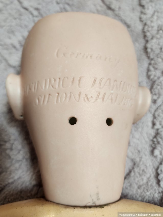 Большая антикварная кукла Хальбиг Хандверк без молда, 70 см