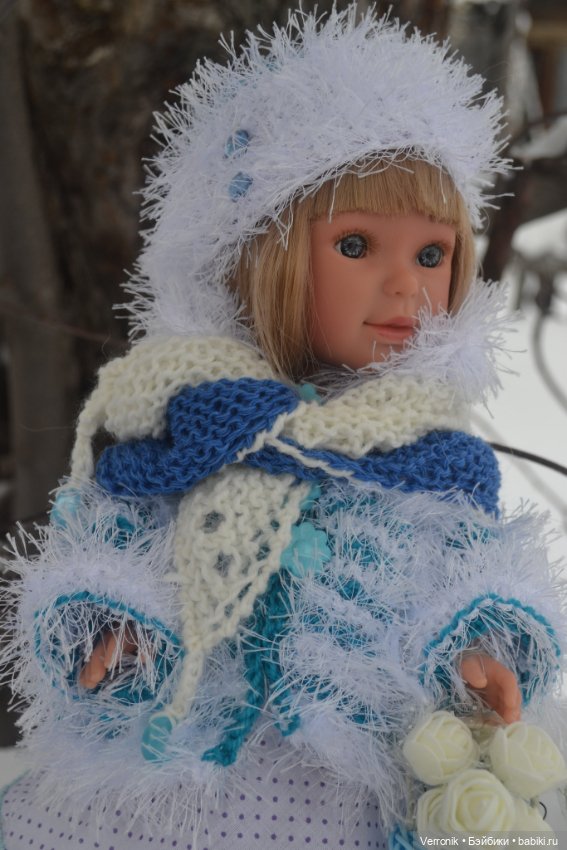 Шуба, шапка и шаль для куклы Paola Reina
