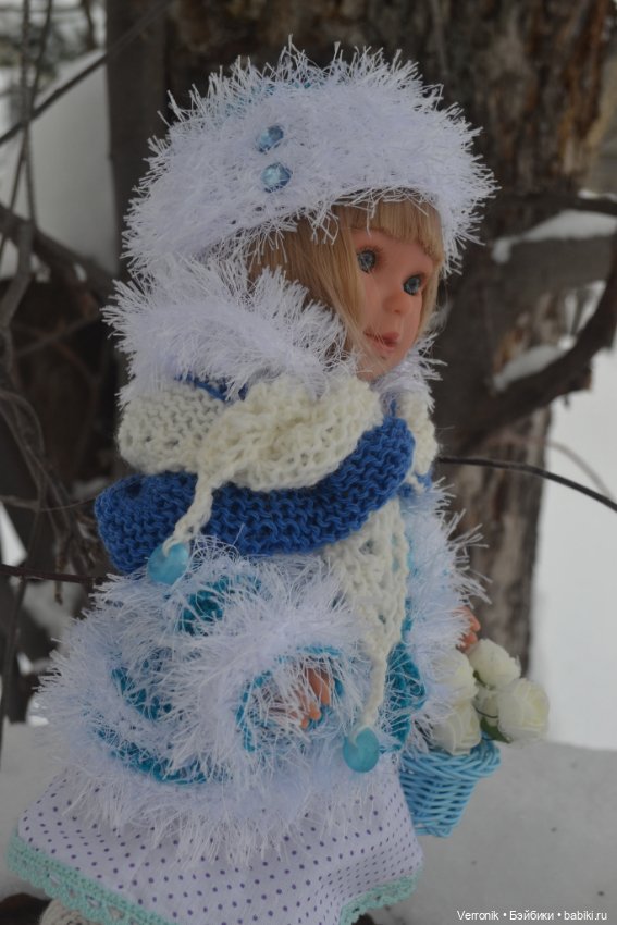 Шуба, шапка и шаль для куклы Paola Reina (фото 8)