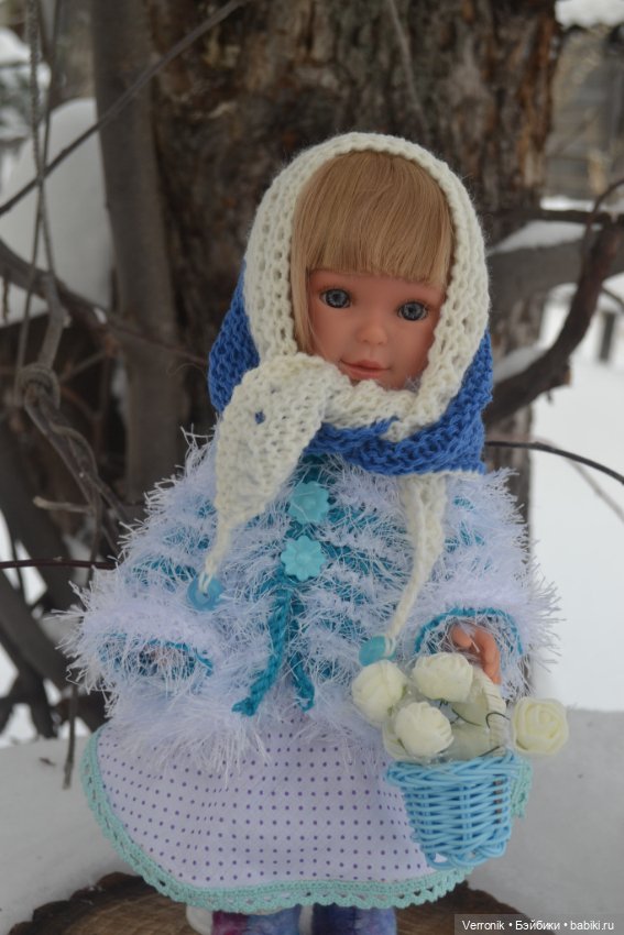 Шуба, шапка и шаль для куклы Paola Reina (фото 7)