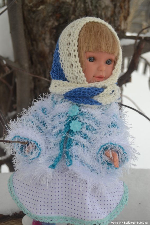 Шуба, шапка и шаль для куклы Paola Reina (фото 5)