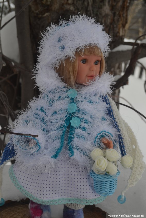 Шуба, шапка и шаль для куклы Paola Reina (фото 4)