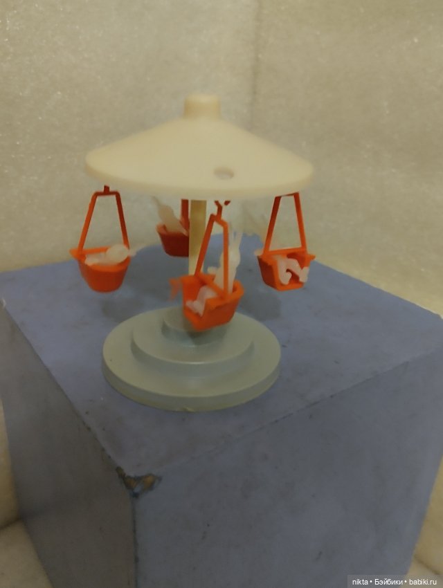 Игрушка СССР * Карусель с зайчиками * НОВАЯ (фото 2)