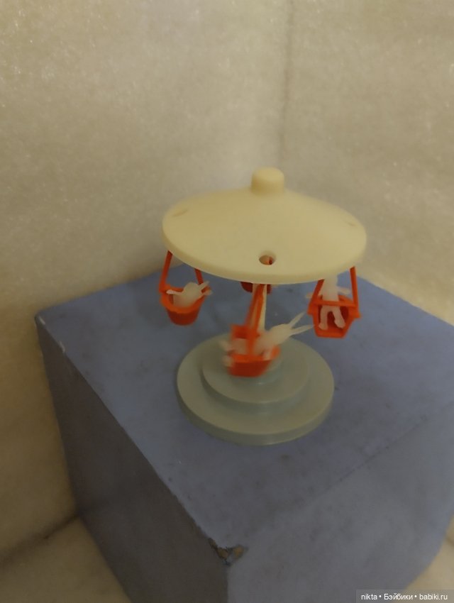 Игрушка СССР * Карусель с зайчиками * НОВАЯ (фото 3)