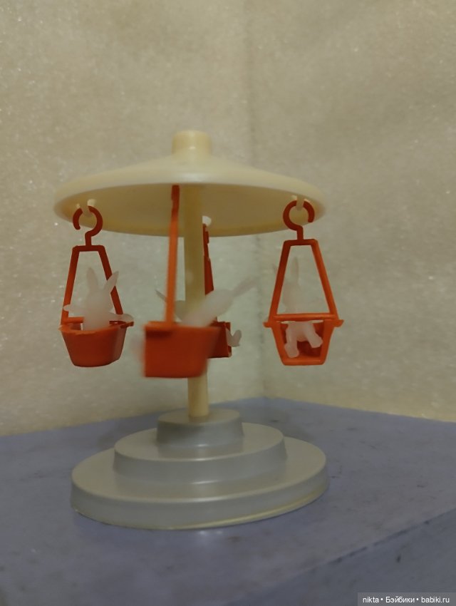 Игрушка СССР * Карусель с зайчиками * НОВАЯ (фото 4)