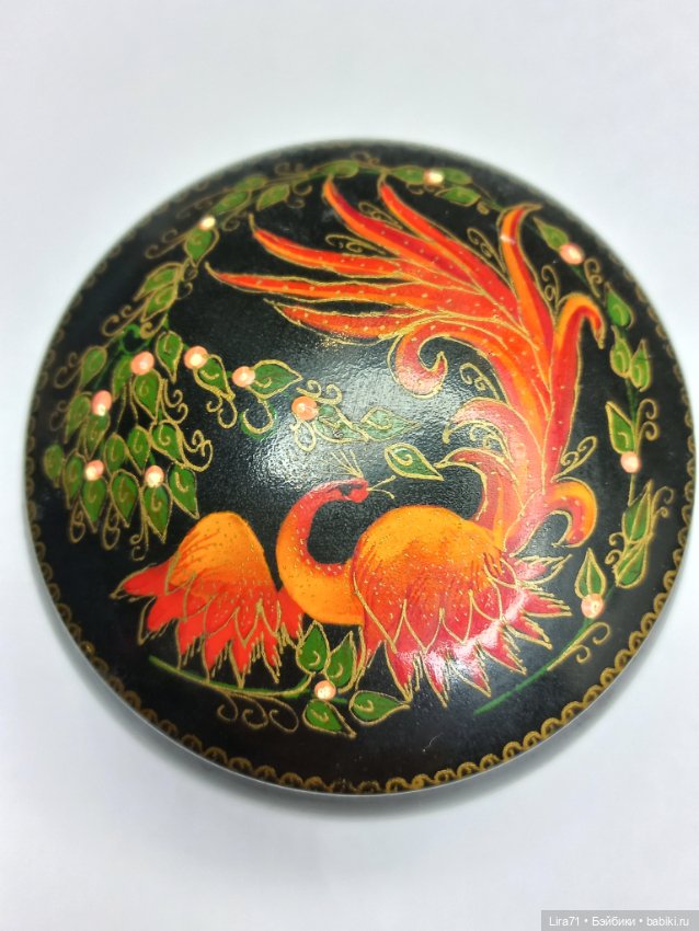 Шкатулочка винтажная лаковая из металла (фото 8)