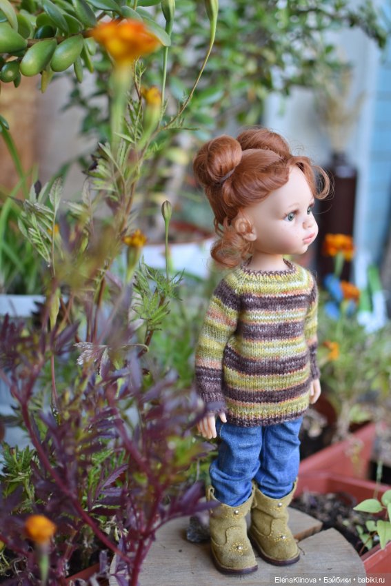 Мастер-класс по вязанию "Удобный свитер" для кукол Paola Reina 32 см (фото 7)