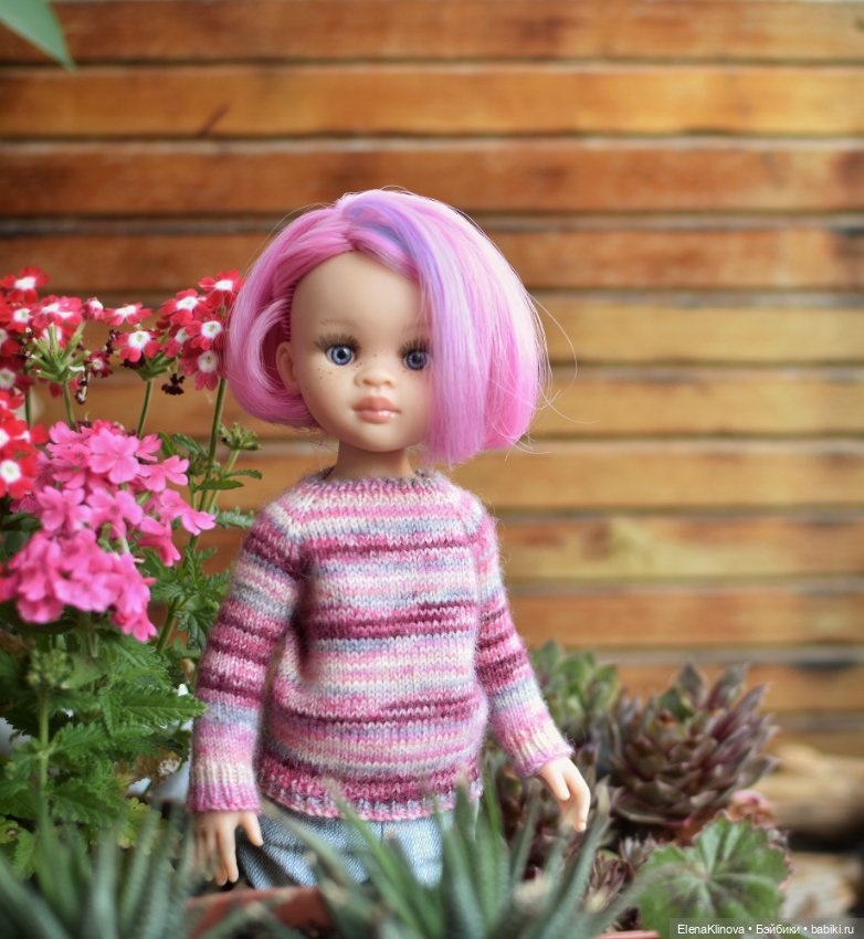 Мастер-класс по вязанию "Удобный свитер" для кукол Paola Reina 32 см (фото 3)