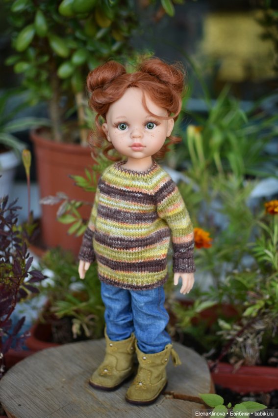 Мастер-класс по вязанию "Удобный свитер" для кукол Paola Reina 32 см (фото 5)
