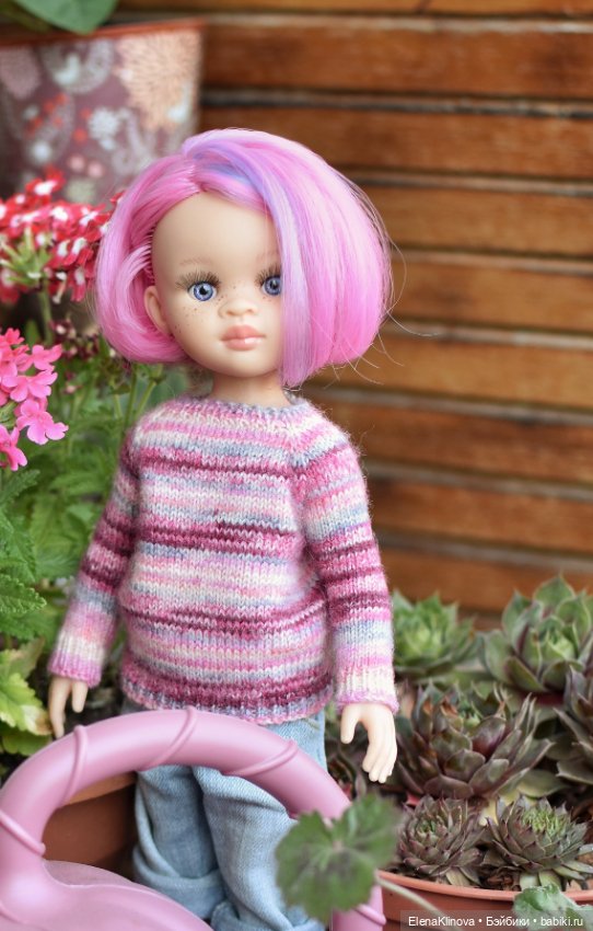 Мастер-класс по вязанию "Удобный свитер" для кукол Paola Reina 32 см (фото 4)
