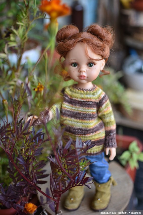 Мастер-класс по вязанию "Удобный свитер" для кукол Paola Reina 32 см (фото 8)