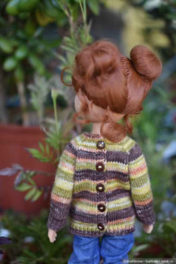 Мастер-класс по вязанию "Удобный свитер" для кукол Paola Reina 32 см (фото 6)
