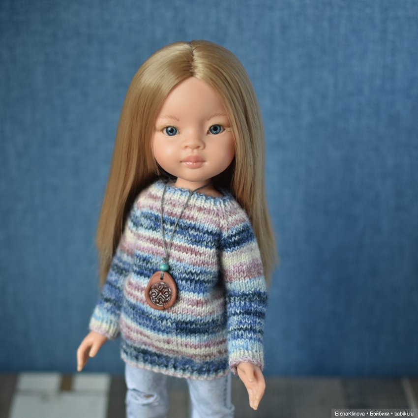 Мастер-класс по вязанию "Удобный свитер" для кукол Paola Reina 32 см