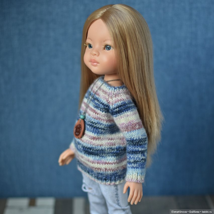 Мастер-класс по вязанию "Удобный свитер" для кукол Paola Reina 32 см