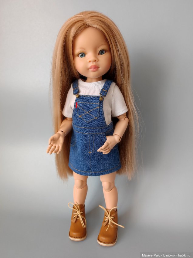 Одежда для кукол - Джинсовый сарафан для куклы Паола Рейна купить в Шопике