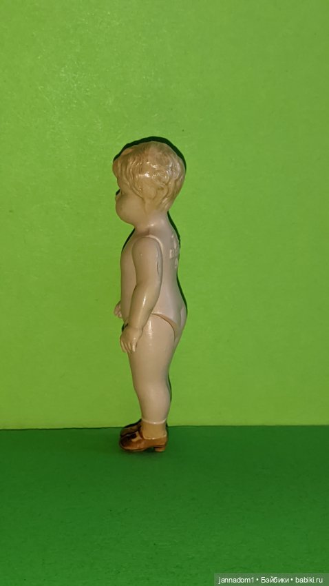 Довоенная целлулоидная куколка Minerva с голубыми глазками, высота 9 см (фото 4)