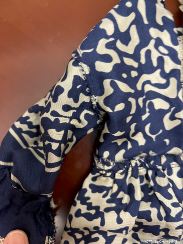 Шелковое платье для антикварной куклы (фото 7)