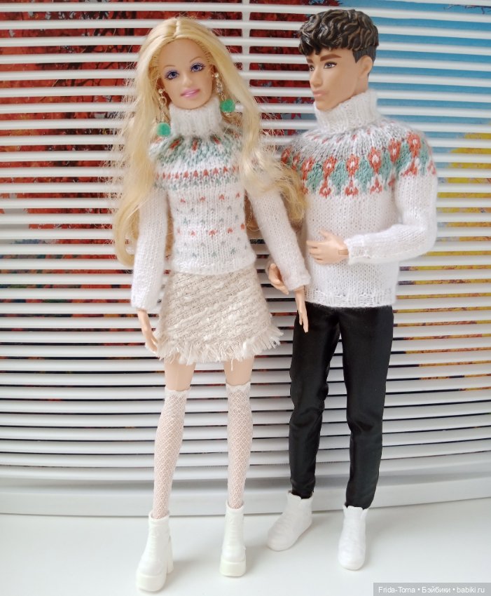 Свитер лопапейса для Кена Интегрити барби жаккард бесшовный (фото 9)