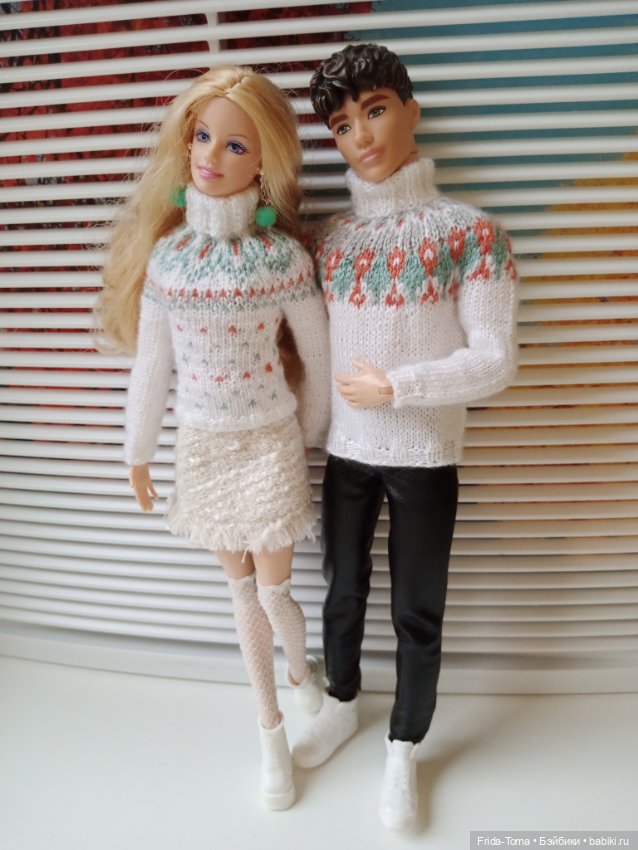 Свитер лопапейса для Кена Интегрити барби жаккард бесшовный