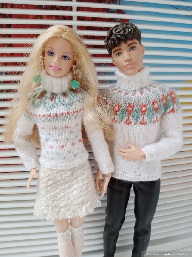 Свитер лопапейса для Кена Интегрити барби жаккард бесшовный (фото 7)