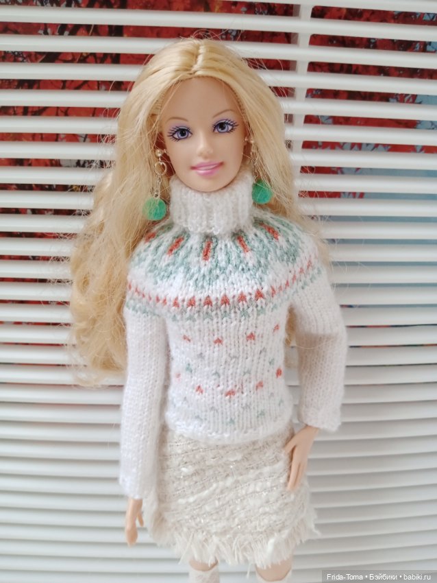 Свитер лопапейса для Кена Интегрити барби жаккард бесшовный (фото 3)