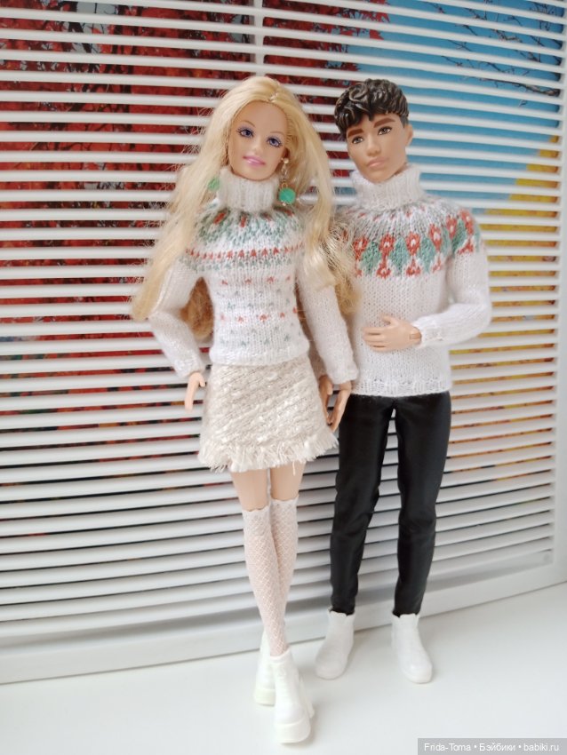 Свитер лопапейса для Кена Интегрити барби жаккард бесшовный (фото 8)