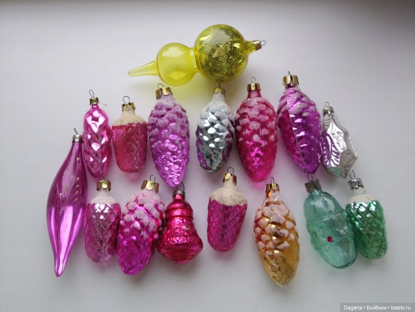 Елочные игрушки СССР одним лотом, 47 шт (фото 2)
