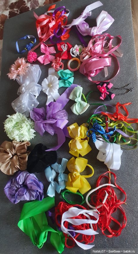 Большой лот-банты,заколки,резинки,ленты (фото 10)