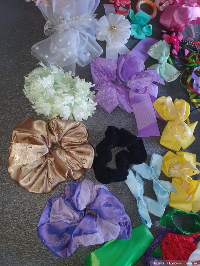 Большой лот-банты,заколки,резинки,ленты (фото 3)