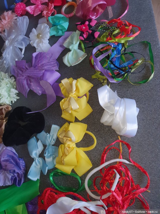 Большой лот-банты,заколки,резинки,ленты (фото 4)