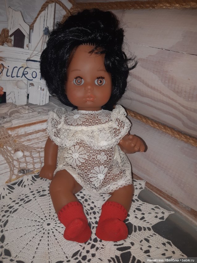 Кукла мулатка с клеймом — Винтажные куклы и игрушки детства