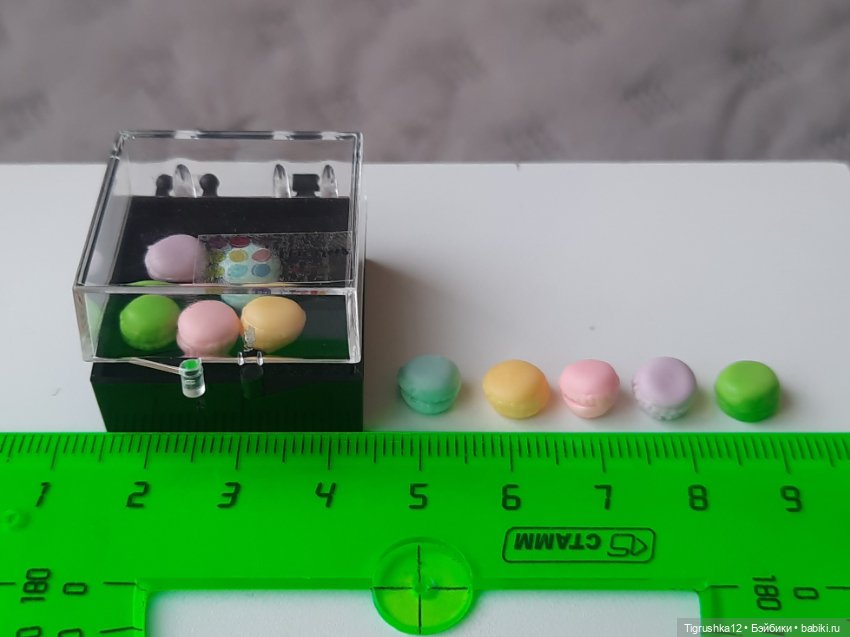 Набор пирожных макарон — Миниатюра для кукол (фото 4)