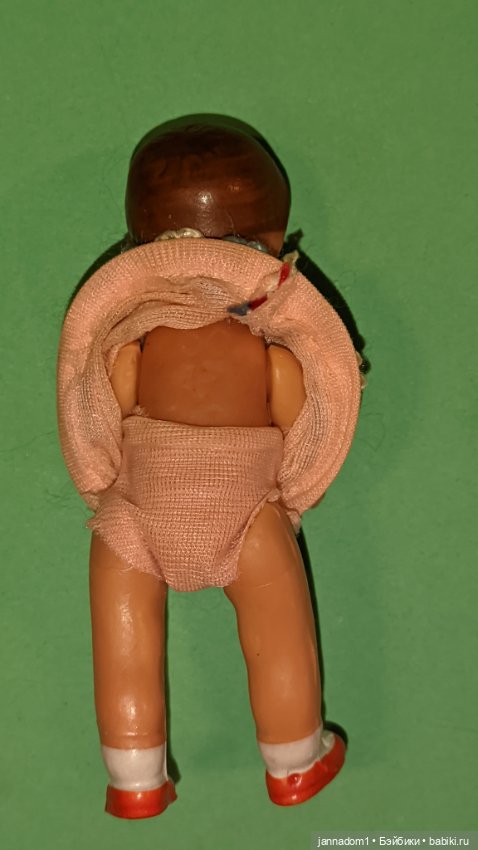 Резиновый пупсик ранний выпуск Tebu Теоdor Buschbaum, ГДР, высота 11 см (фото 5)