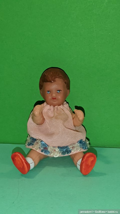 Резиновый пупсик ранний выпуск Tebu Теоdor Buschbaum, ГДР, высота 11 см