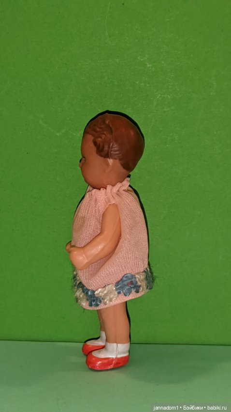 Резиновый пупсик ранний выпуск Tebu Теоdor Buschbaum, ГДР, высота 11 см (фото 4)