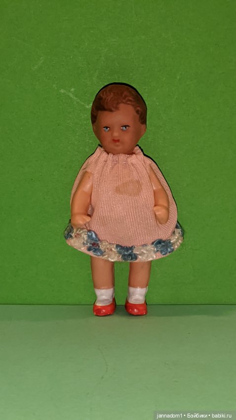 Резиновый пупсик ранний выпуск Tebu Теоdor Buschbaum, ГДР, высота 11 см (фото 2)