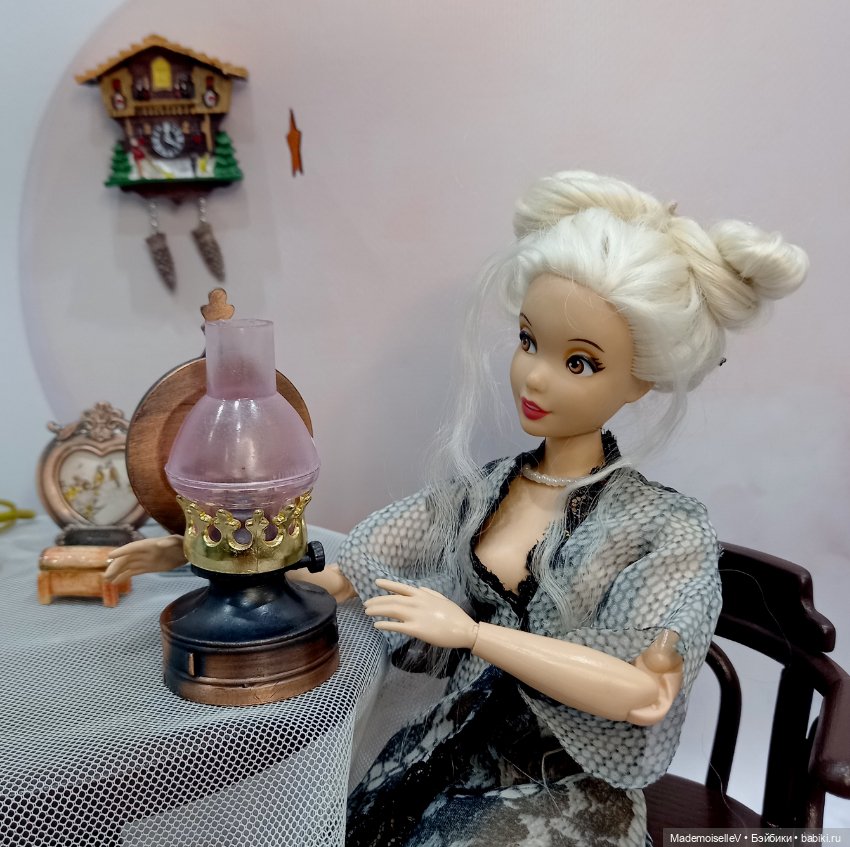Масляная ретро лампа — Миниатюра для кукол (фото 2)