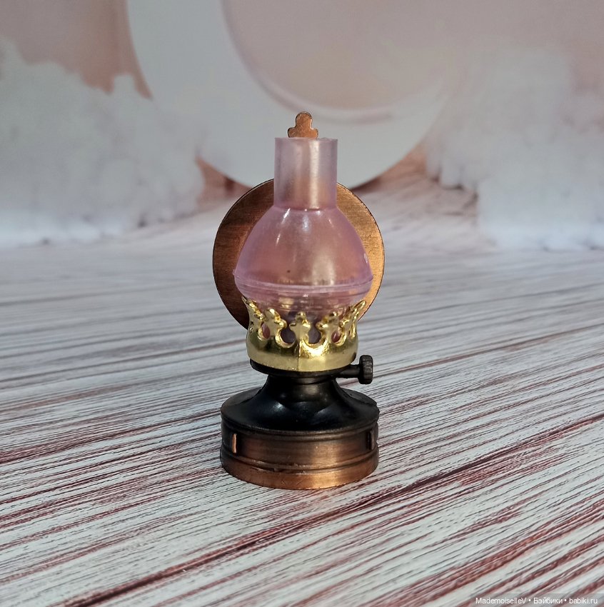 Масляная ретро лампа — Миниатюра для кукол (фото 4)