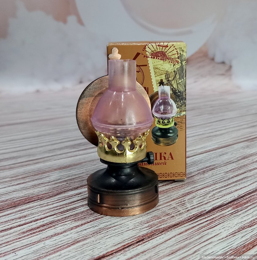 Масляная ретро лампа — Миниатюра для кукол (фото 9)