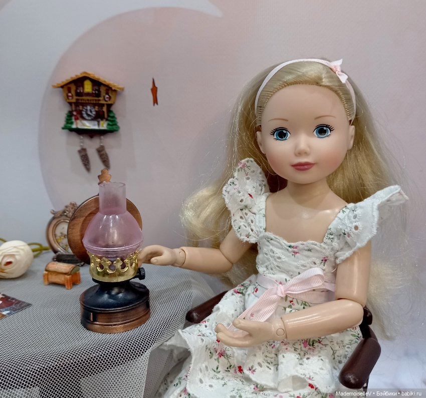 Масляная ретро лампа — Миниатюра для кукол