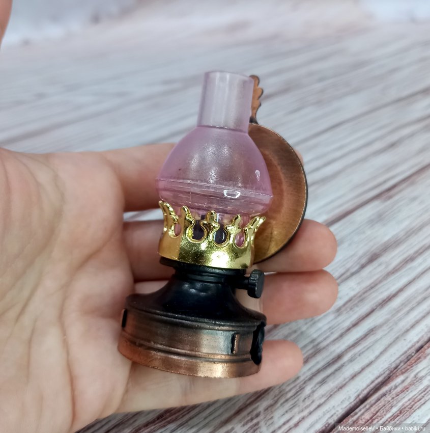Масляная ретро лампа — Миниатюра для кукол